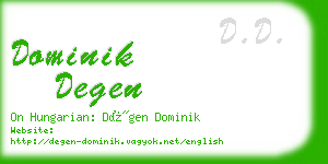 dominik degen business card